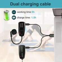 2.4G Wireless Headset Microphone, Adopts 2.4G GFSK Frequency Hopping Digital Technology, Auto-Connect On Power On, 50M Wireless Range, 6H Battery Life, Near-Field Pairing (Anti-Interference), Original Sound & Reverb Dual-Mode Switch (Press "+" "-" Simultaneously), 45Min Auto Shut-Off When No Audio Input. Versatile Wireless Microphone With Detachable Headset, Multi-Unit Use Without Interference, Suitable For Teaching, Speeches, Hosting And More