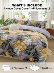 Bộ ga trải giường 3 món họa tiết lá và hoa này được làm từ chất liệu vải sợi siêu mịn cao cấp, siêu mềm mại và thoáng khí, phù hợp cho mọi mùa. Sản phẩm có thể giặt máy, chống phai màu, chống xù lông, chống co rút và chống nhăn. Thiết kế thời trang và đa năng phù hợp với phong cách trang trí phòng ngủ Bohemian, Farmhouse hoặc Modern Minimalist, và rất dễ bảo quản. - Nhiều màu - Xem 3
