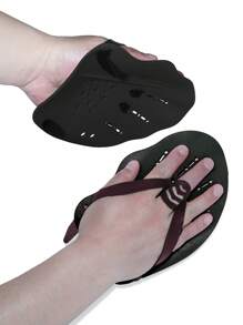 1 Paar Schwimmtraining Finger Paddel, unisex verstellbare Silikon Riemen Schwimm Paddel/Handschuhe/Flossen, Schnorcheln Tauchen Wassersport Beschleuniger Ausrüstung, Strand Essentials, Strand Accessoires, Pool Schwimmhilfe