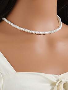 人造珍珠串珠項鍊