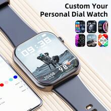Hwagol 2025 Upgrade Smartwatch (Anrufe/Wählen unterstützt), 1,85" Display, 230mAh Akkukapazität, Unisex, Fitness Tracker, Mehrere Sportmodi, Schrittzähler, Kalorienrechner, Schlafüberwachung, Herzfrequenzmonitor, kompatibel mit Android und iOS - Schwarz - Übersicht 5