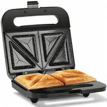 1 Pc 4 Slice Sandwich Maker, Toaster Oven, 750W, Double-Sided Constant Temperature, Non-Stick Ceramic Coating, Overheating Protection, Anti-Scald Handle, Cable Storage, Non-Slip Base, Suitable For Making Sandwiches Or Toast - EU F Type Plug(220-240V) - View 1