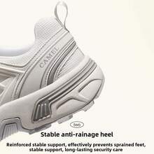 CAMEL CROWN 女式越野徒步鞋，夏季透气运动鞋，防滑越野徒步鞋 - 白/灰 - 查看 8