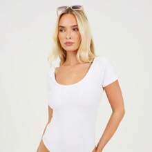 brave soul T-Shirt Bodysuit mit geraffter Detailverarbeitung