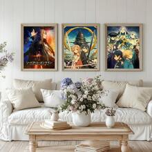 1pc Wall Art Poster Optional Frame Pop Bungou Stray Dogs Anime Retro Art Poster Vintage Comic Wall Decoration For Family Room Cafe Unique Painting Prints Perfect ,Wall Art With Frame - Multicolor - View 6