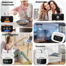 Auriculares con pantalla LCD inteligente, auriculares deportivos inalámbricos multifuncionales con micrófono incorporado, perfectos para actividades deportivas y de fitness.