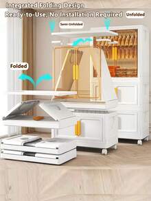 折叠衣柜，免安装家用卧室简易衣服收纳柜，可收纳儿童、衣服和服装 - 彩色 - 查看 10