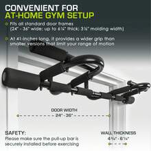 Wall-Mounted Pull-Up/Chin-Up Bar, Heavy Duty 300 Lb.Capacity - Pegangan Ganda - View 3