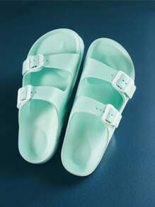 Sandalias con plataforma y doble correa para mujer, transpirables