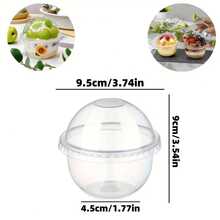 50pcs - 10/12/16 Oz Crystal Cups With Dome Lids, Suitable For Iced Coffee, Cold Drinks, Milkshakes, Smoothie Cups, Party