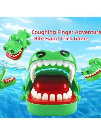 随机颜色鳄鱼咬手指玩具，青少年恶作剧玩具，咬手鳄鱼拉牙咬手指鲨鱼桌面玩具，堵嘴玩具，适合万圣节/圣诞节/感恩节的成人派对游戏