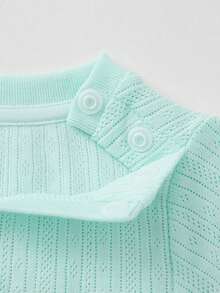 Balabala Áo thun tay ngắn cho bé gái 2025 mùa hè ngọt ngào - hồng xanh - Xem 4