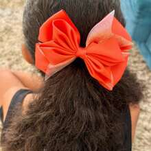 Laço Grande Mini Blogueira Brilho Infantil Com Ponta