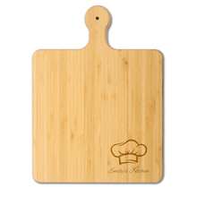 1 件雕刻切菜板，个性化结婚礼物，乔迁礼物，个性化切菜板，周年纪念礼物，桨式切菜板 - A4 Pattern Desgin 2 - 查看 3