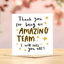 Thank You Card, Farewell Card, Birthday Card, Colleague Card, New Job Card, Funny Departure Card, Wish Colleague Good Luck Card, Colleague Friend Leaving And Starting Over