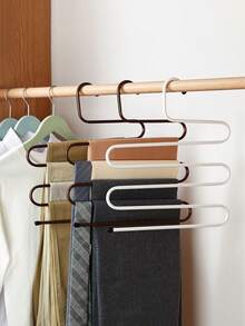 1pc Multi-Functional S-Type Pants Hanger For Closet Storage Magic Trousers Rack Space-Saving Pants Organizer For Household Multiple Layers Clothes Hanger Clip Organizer For Skirts Dresses Shorts Cargo Pants Storage - Keep Your Closet Tidy - Multicolor - View 5