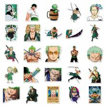 ONE PIECE 50PCS Cartoon Fight Anime One Piece Zoro Waterproof Stickers Cool Graffiti Decals DIY Phone Suitcase Laptop Fridge Wall Decoration Sticker Room Decor Home Decor Wall Stickers Personalised Stickers