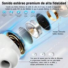 Auriculares con pantalla LCD inteligente, auriculares deportivos inalámbricos multifuncionales con micrófono incorporado, perfectos para actividades deportivas y de fitness.
