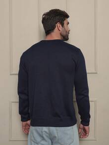 Men Sweaters - Màu xanh hải quân - Xem 5