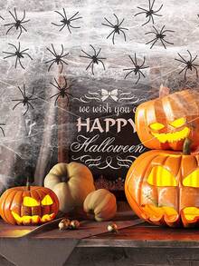 Halloween Decoration White Artificial Elastic Spider Web, Suitable For Halloween Horror Home Party Scene Props, Haunted House Decoration, Christmas - Multicolor - View 4