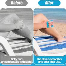 2 Stücke Sommer-Strandaccessoires - Sandfreie Strandbeutel, Camping-Gadgets, Sandbürsten und Sandentferner für Strandtaschen, Taschen, Bürsten, essentiell für Strandurlaub und Camping, in zwei Größen erhältlich