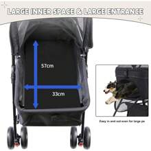 Carro para Mascotas,Carriola plegable para perros y gatos,4 Llantas Giro 360°,Plegable Rápido con Bolsa Portátil Desmontable,Ventana De Red,Forro Removible,4 en 1 Multifuncional