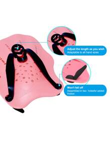 1 Pair Adjustable Silicone Swim Training Hand Paddles, Unisex Snorkeling Diving Gloves, Fins, Sports Silicone Palm Accelerate Paddling Gear, Beach Essentials, Beach Accessories, Pool Float