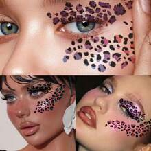 Cheetah Print Temporary Tattoos, Fashionable Sexy Cheetah Pattern Sticker With Sophisticated Vibe - Multicolor - View 2