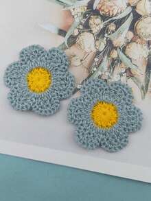 30 piezas/set Decoración de costura de bricolaje poliéster moderno de color mixto con diseño floral