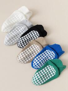 6 Pairs Baby/Toddler Anti-Slip Bottom Socks, Breathable Mesh Top Sports Socks, Seamless Toe Design For Walking