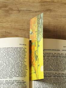 1pc 30 Creative Boxed Landscape Oil Painting Series Paper Bookmarks, Unique Box Design, Ins Style And Artistic Style Small Items, Portable And Compact, Suitable For Birthday Gifts, School And Office Supplies, Travel Souvenir Gifts, Hand Account Collage Embellishments, Drama Reading Marks