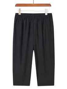 Schnelltrocknende Damen Capri Hose mit Reißverschlusstaschen, bequeme und atmungsaktive Sporthose