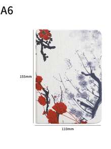 "Ins-Style Flora" Chic Floral Fabric Notebook - A5 Size, Artistic Journal & Diary With Fresh Design"Oriental Silk" Back To School