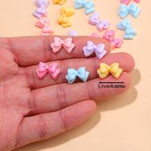 20/50 件可爱卡通波尔卡圆点蝴蝶结树脂饰物，适用于 DIY 发夹、珠宝制作、鞋夹、帽补丁、工艺品用品 - 蝴蝶主题树脂珠宝制作用品和配件，颜色随机 - 蝴蝶結色B - 查看 2
