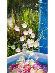 555pcs Water Balloons, Summer Toy, Water Balloon Games, Party Balloons, Essential For Valentine's Day, Mother's Day, Graduation Season