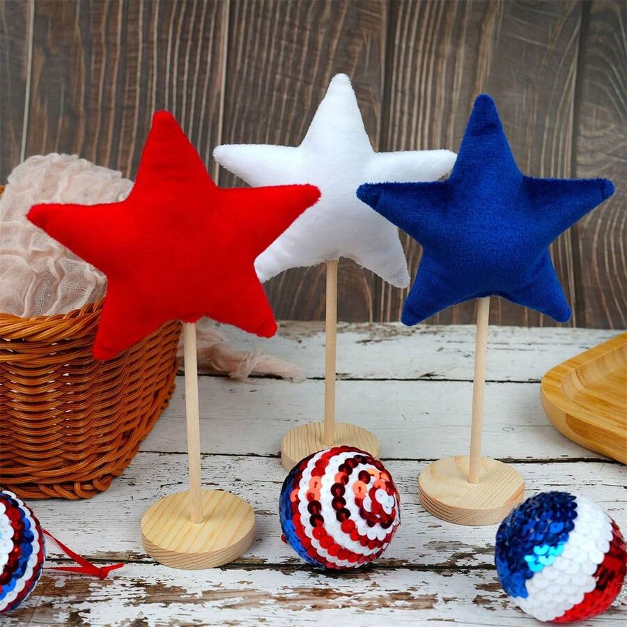 4th Of July Star Decoration, Colorful Standing Desk Ornament Home Decor Party Favors. - Colorful - View 1