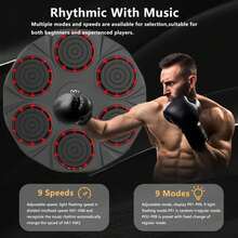 Agilithor Smart Music Boxing Mat, Boxing Wall Mounted Machine With Boxing Gloves, Boxing Equipment For Adults, Electronic Music Boxing Bag, LED Punching Trainer Electronic Music Boxing Mat