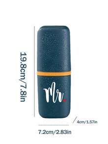 Portable Couple Travel Toothbrush Cup, Wash Cup, Household Bathroom Storage Box, Tooth Tank, Mouthwash Cup, Travel Toothbrush Case, Rinsing Cup, And Toothpaste Holder - Alcohol-Free, Compact Design, Perfect For Oral Care On The Go.Couple Supplies,Outdoor Business Travel Supplies Box,Valentine's Day Gift - Multicolor - View 10