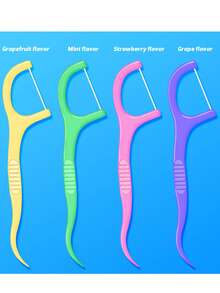 30 Fruit Flavored Dental Floss Per Pack, Randomly Distributed With Four Flavors - Multicolor - View 2