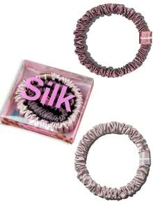 SUNCDELV SLIK 100% 纯真丝纯色发圈，高品质发绳（22毫米），女士发饰马尾辫发圈，适合节日、旅行、生日等场合。 - 彩色 - 查看 23