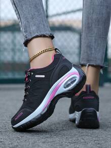 Outdoor Air Cushion Hiking Shoes For Women, Plus Size Casual Thick Bottom Sneakers, Waterproof Anti-Slip Trekking Shoes For Middle-Aged Mothers, Comfortable Lightweight Outdoor Travel Walking Sports Shoes