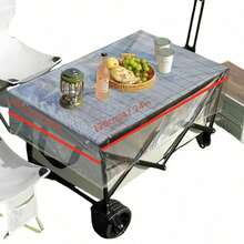 10 件一次性 PT 抽绳桌布（适合 120.14 厘米 X 59.94 厘米桌子）家用防水一次性桌布带抽绳 PT 材质桌布，易于清洁，抽绳闭合派对桌布一次性使用桌布带抽绳防水 - 透明 - 查看 3