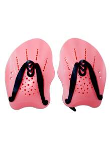 1 Pair Adjustable Silicone Swim Training Hand Paddles, Unisex Snorkeling Diving Gloves, Fins, Sports Silicone Palm Accelerate Paddling Gear, Beach Essentials, Beach Accessories, Pool Float