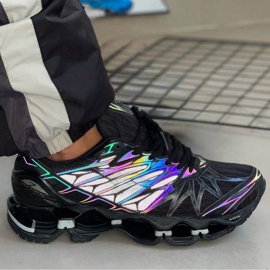 Promotion Tennis Wave Lotus Flower LS PRO 7 Chameleon Reflective Premium Soft Cushioning 12 Springs - PRO 7 黑色 - 查看 1