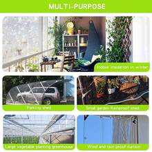 Pc Heavy-Duty Transparent Waterproof Tarp - UV & Scratch Resistant, Ideal For Greenhouses, Balconies & Outdoor Protection - White - View 3