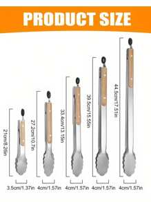 Pince de cuisine en acier inoxydable avec poignée pour barbecue, accessoire de barbecue premium en acier inoxydable pour la salade, la cuisson au gril et les accessoires de barbecue