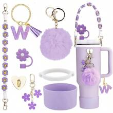 Accesorios de decoración de la Copa , Tapa de pajita de 8-9 mm, Botas de silicona compatibles con vasos de 30 y 40 onzas de la Cup, regalo de Navidad para niñas, regalo DIY creativo, decoración de Acción de Gracias, decoración de regalo para amigos, decoración de fiesta de Navidad, accesorios , vaso de Navidad, útiles escolares