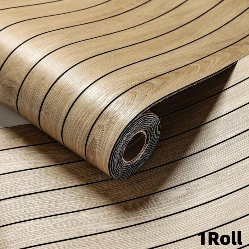 1 Roll, 4mm Thick Self-Adhesive 3D Textured Wallpaper, Wood Grain Design - SXP Self-Adhesive Type, Suitable For DIY Home Decor, Perfect For Ceiling, Partition And Curved Surfaces, Can Be Used On Walls, Floors And Ceilings, Suitable For Living Room And Other Spaces.