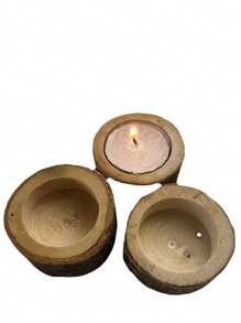 Support de bougie en bois fait main, bougeoir de style européen vintage, accessoire de décoration pour la maison et les mariages, décoration artisanale en bois en gros, support de bougie en écorce de bouleau, pièce décorative artisanale, fournitures scolaires, rentrée scolaire
