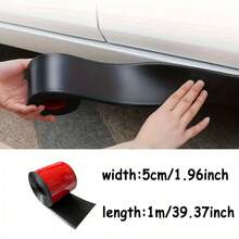 39.37英寸/78.74英寸/157.48英寸 1 卷通用汽车侧裙保护器，橡胶饰边防刮侧裙边缘保护装置，适用于轿车、卡车、SUV 保险杠（白色、黑色） - 彩色 - 查看 13